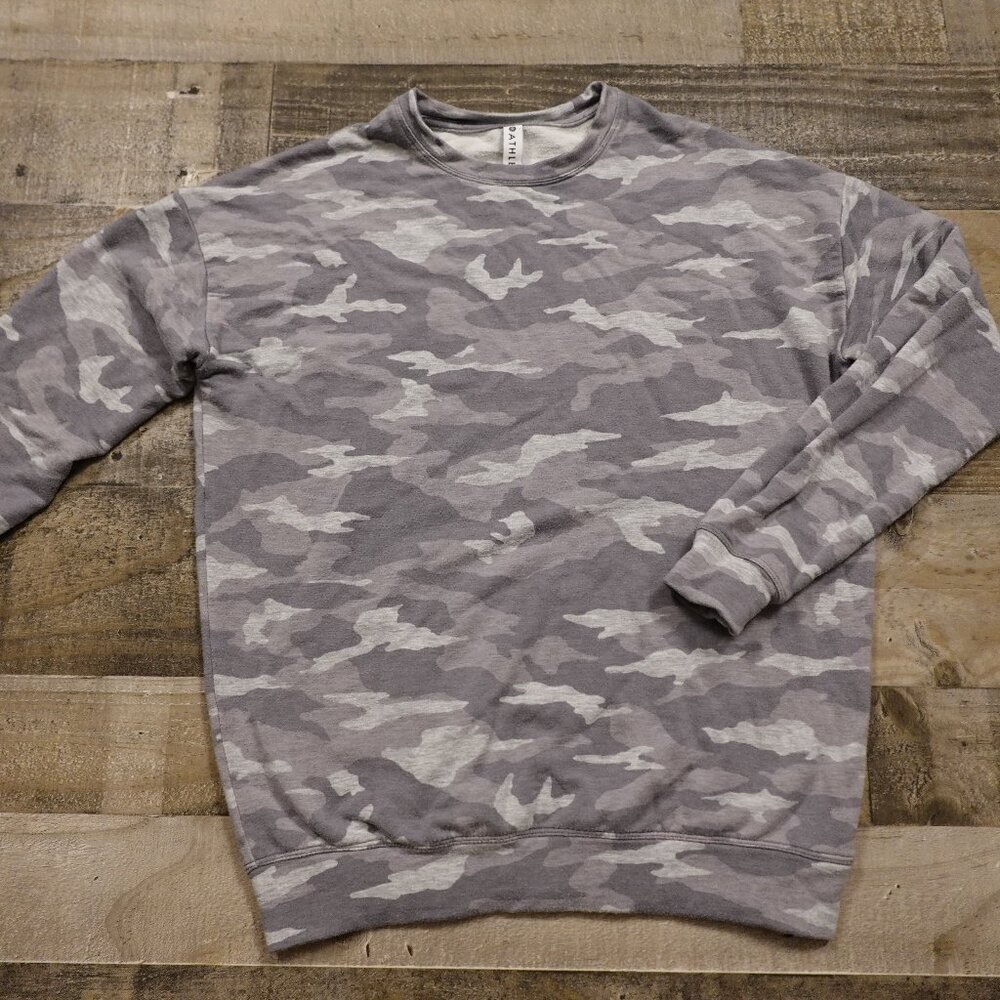 Athleta‎ balance pullover sweatshirt women's extra small gray camo